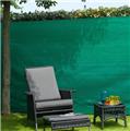 Natte toile verte brise vue 1.5 x 10 M avec set de fixation - HDPE,  occultation 95%, 190 g/m²